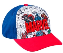 Dětská kšiltovka Marvel: Komiks - logo Marvel (obvod 53 cm) modrá polyester