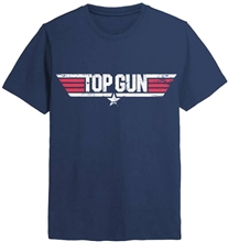 Pánské tričko Top Gun: Logo (XL) navy bavlna