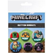 Sada placek Minecraft, 6 ks