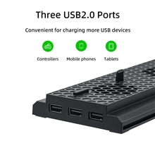 Vertical Cooling Stand with 3 Fans and 3 USB Ports for Xbox One X (X1)