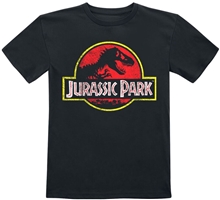 Pánské tričko Jurassic Park Jurský park: Logo (XL) černá bavlna
