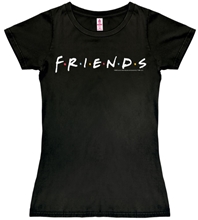 Tričko dámské Friends Přátelé: Logo (S) černá bavlna