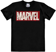 Pánské tričko Marvel: Comic Block Logo (S) černá bavlna
