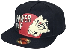 Baseballová čepice kšiltovka Pokémon: Power Nap Pikachu (nastavitelná) černý polyester