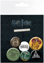 Placka Harry Potter: Set 6 placek (průměr 25 mm a 32 mm)