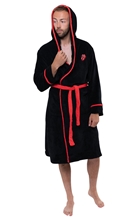 Men's bathrobe Rolling Stones: Classic Tongue (L/XL) black fleece