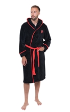 Men's bathrobe Rolling Stones: Classic Tongue (L/XL) black fleece