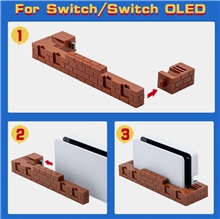 Red Brick Charging Dock with 8 Game Card Slots for Nintendo Switch (SWITCH)