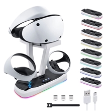 JYS Magnetic Charging Display Stand for PS VR2 Controller - White (PS5)