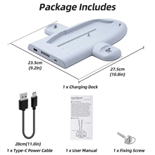 DOBE Multifunctional RGB Charging Dock for PS5 Slim - White (PS5)
