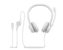 Logitech - H390 Wired Headset - white