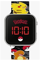 Pokémon Black Led Watch With Printed Character Strap