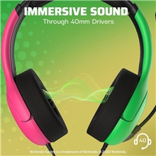 PDP Nintendo Switch Wired Headset LVL40 - Pink/Green