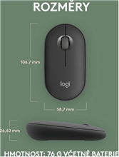 Logitech - Pebble Mouse 2 - M350s - Black