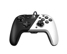 PDP Faceoff Deluxe Controller + Audio - Black and White