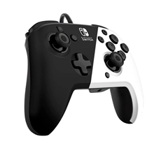 PDP Faceoff Deluxe Controller + Audio - Black and White