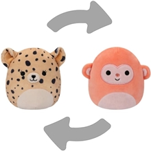 Squishmallows - Flip A Mallow - 13 cm Plush - Lexie The Cheetah/Elton The Monkey