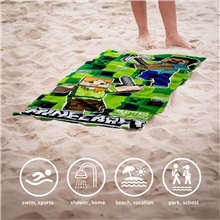Minecraft - Steve and Alex Microfibre Beach Towel (70 x 140 cm)	