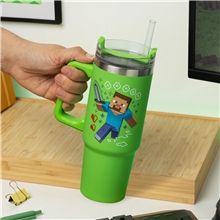 Minecraft - Green Steve & Creeper 900ml Multiway Travel Cup with Straw
