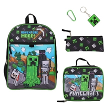 Minecraft Backpack 5 Piece Set - Adventure Mode!
