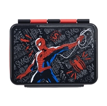 Marvel: Spiderman Black Board -  Stainless Steel Clamp Rectangular Sandwich Box (1100 ml)