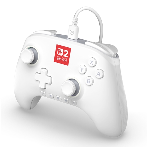 PowerA Advantage - Wired Controller for Nintendo Switch 2 with Lumectra - White (SWITCH 2)