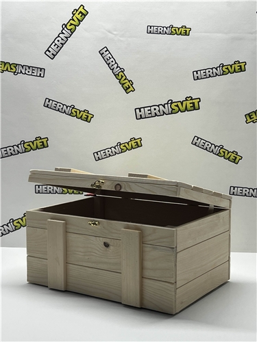 Solid wood wooden chest - natural storage box made of spruce wood