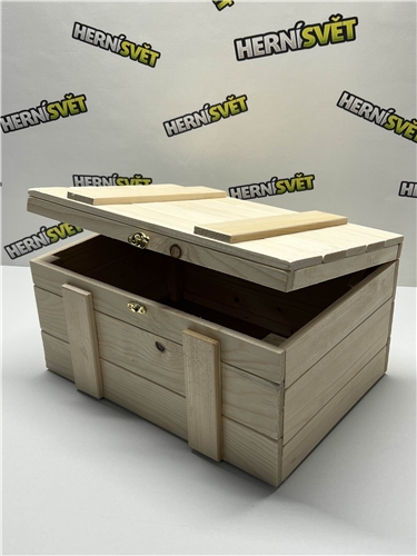 Solid wood wooden chest - natural storage box made of spruce wood