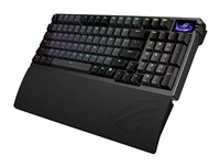ASUS klávesnice ROG Azoth 96 HE, Mechanická, Bezdrátová, BT, RF 2.4GHz, CZ/SK, černá