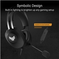  ASUS TUF Gaming H1 GEN II headphones, wired, black (SALE)